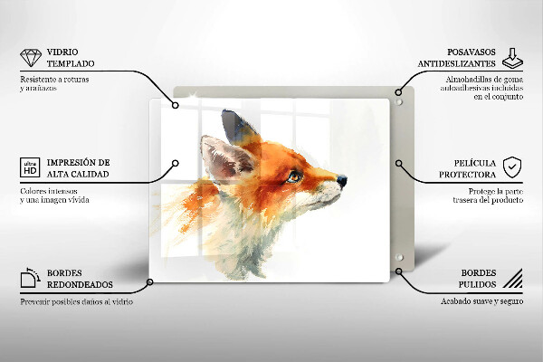 Sklo za sporák Malovaná liška