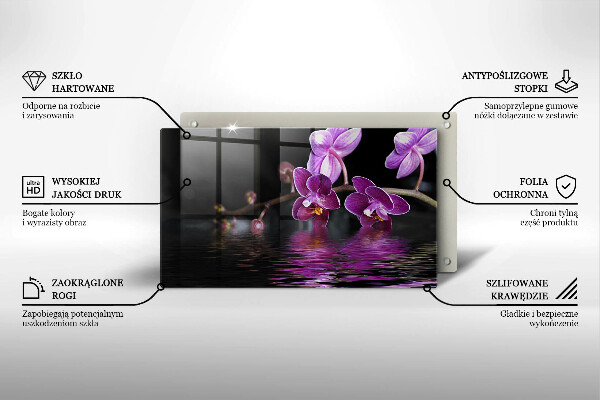 Kryt na varnou desku Orchidejová zenová voda