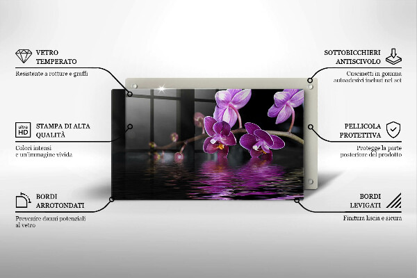 Kryt na varnou desku Orchidejová zenová voda