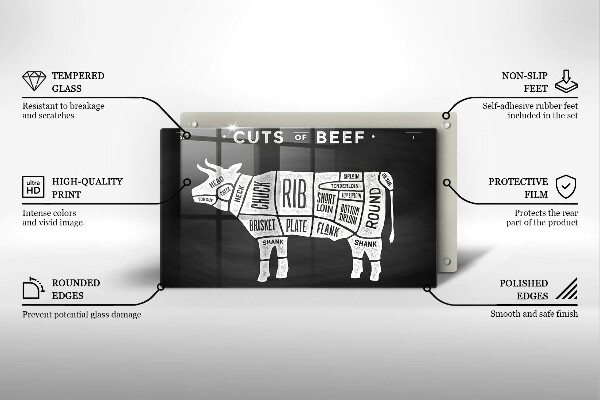 Sklo za sporák Kravské maso hovězí maso