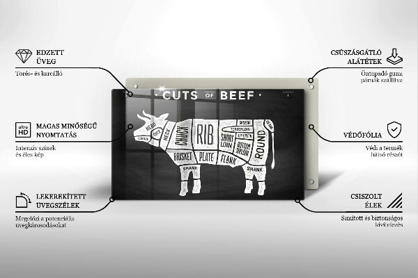 Sklo za sporák Kravské maso hovězí maso