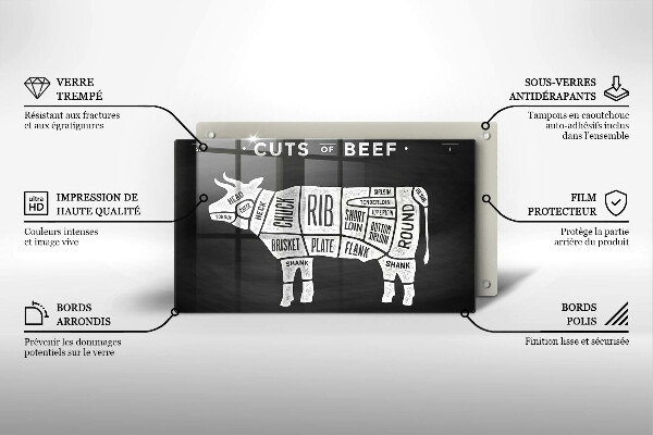 Sklo za sporák Kravské maso hovězí maso