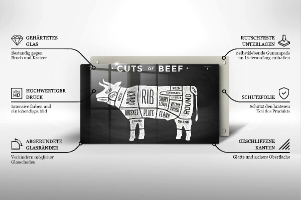 Sklo za sporák Kravské maso hovězí maso