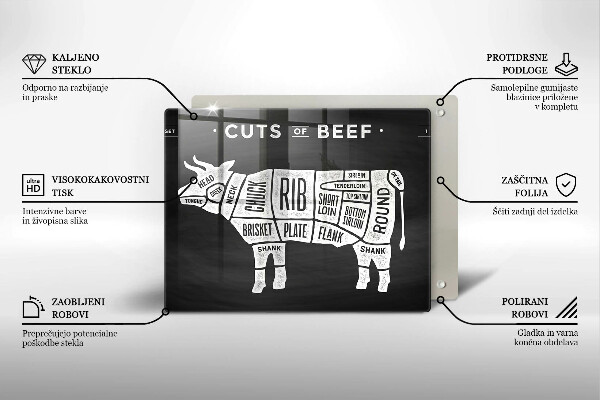 Sklo za sporák Kravské maso hovězí maso