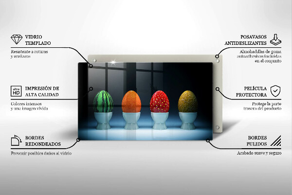 Kryt na varnou desku Abstraktní ovocná vejce