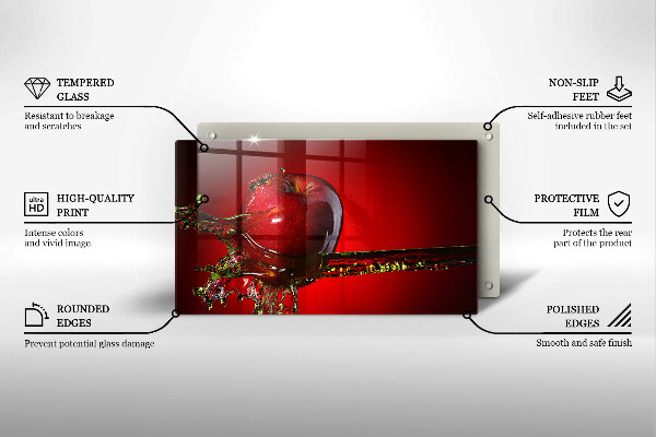 Kryt na varnou desku Apple ovoce ve vodě