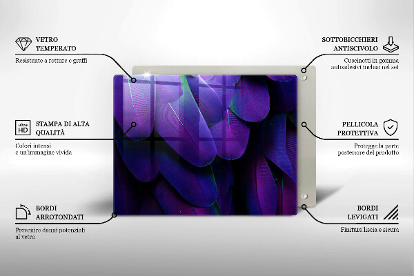 Sklo za sporák Neonové peří