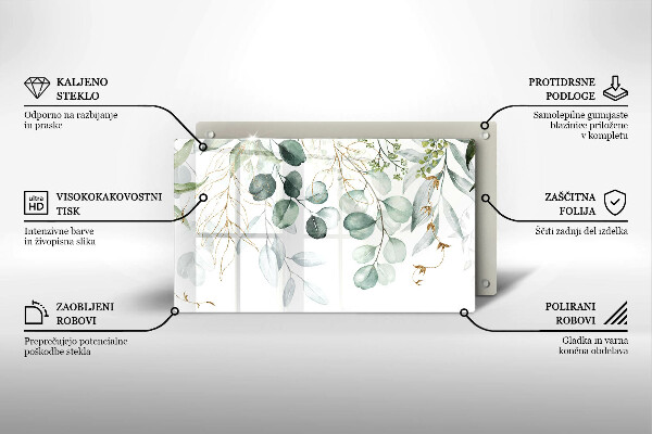 Sklo za sporák Malované rostliny