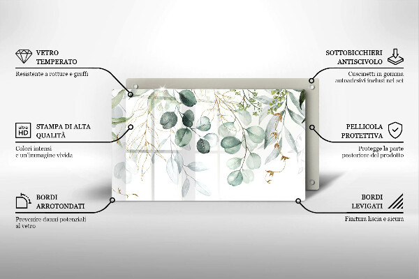 Sklo za sporák Malované rostliny