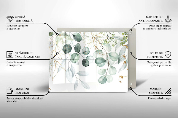Sklo za sporák Malované rostliny