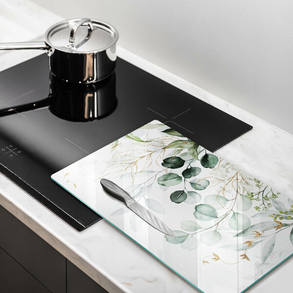 Sklo za sporák Malované rostliny