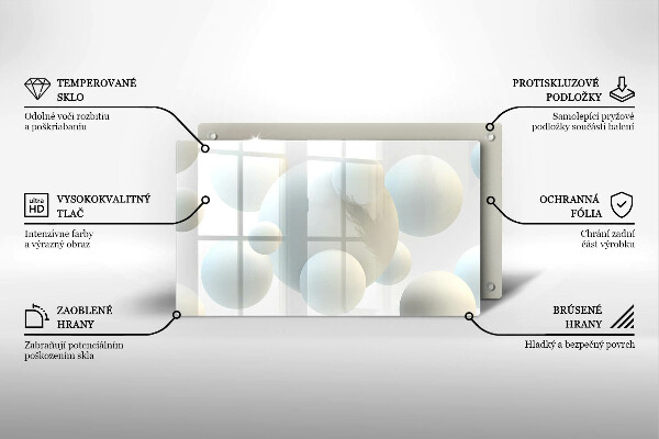 Sklo za sporák Moderní 3d koule