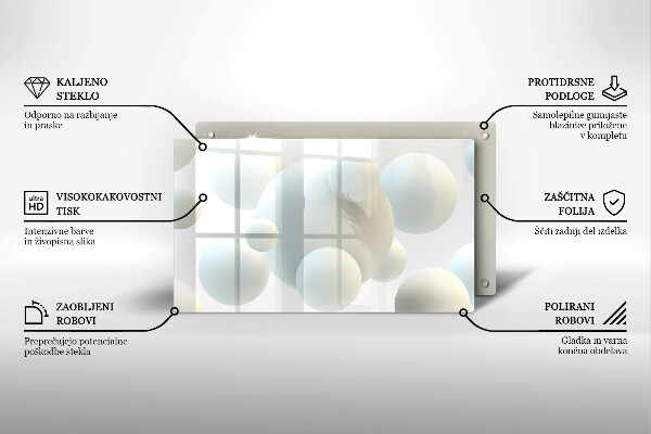 Sklo za sporák Moderní 3d koule