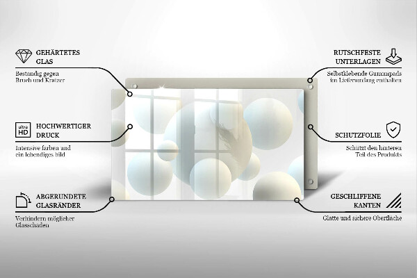 Sklo za sporák Moderní 3d koule