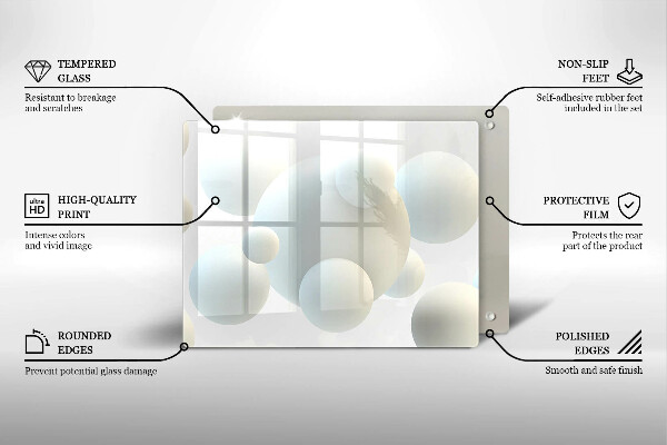 Sklo za sporák Moderní 3d koule