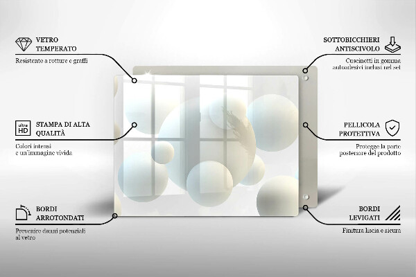 Sklo za sporák Moderní 3d koule