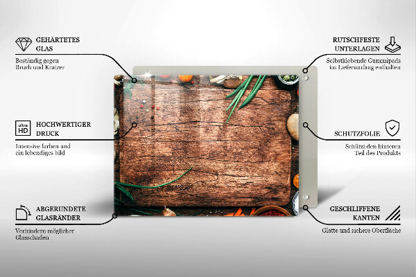 Kryt na varnou desku Dřevěné kuchyňské prkénko