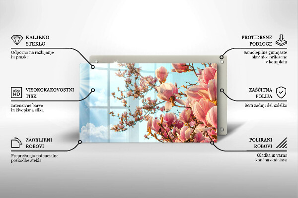 Kryt na varnou desku Růžové květy strom