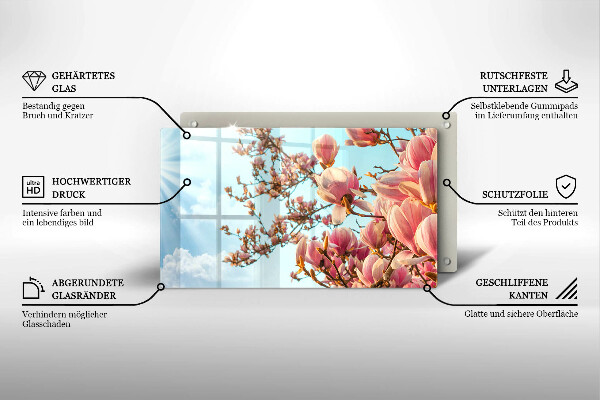 Kryt na varnou desku Růžové květy strom