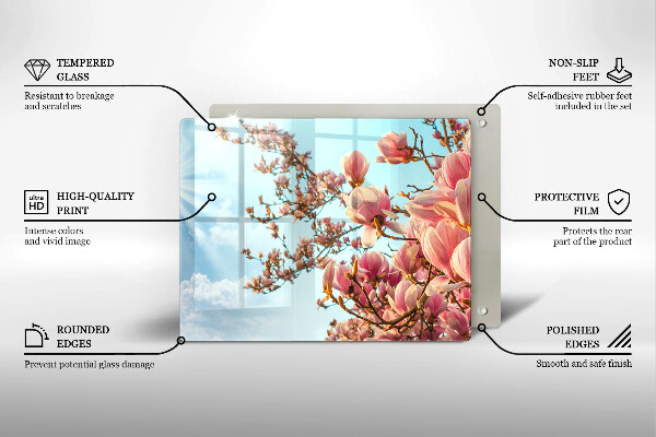 Kryt na varnou desku Růžové květy strom