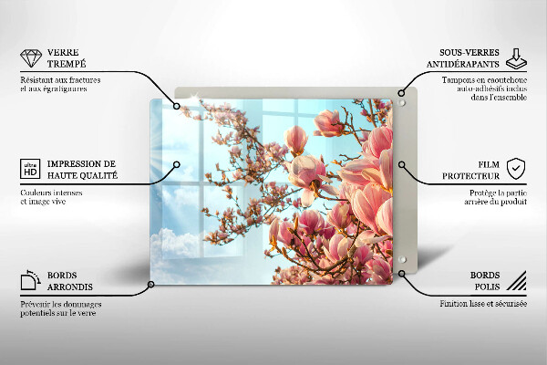 Kryt na varnou desku Růžové květy strom