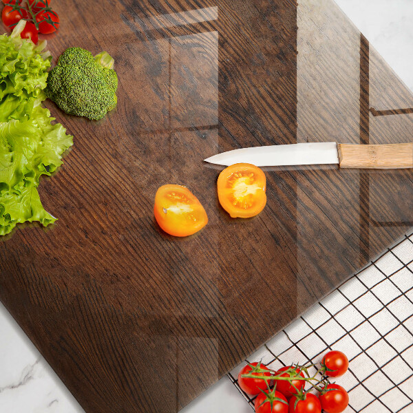 Sklo za varnou desku Deska z tmavého dřeva