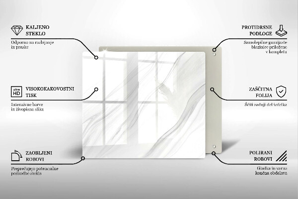 Sklo za varnou desku Jemný mramor