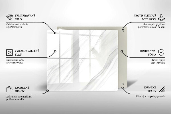 Sklo za varnou desku Jemný mramor