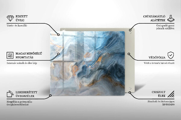 Sklo za varnou desku Textura mramoru