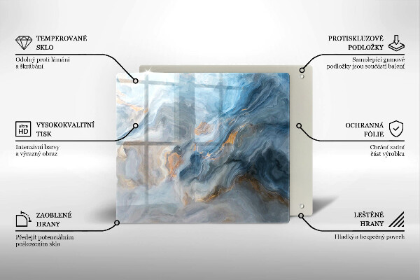 Sklo za varnou desku Textura mramoru