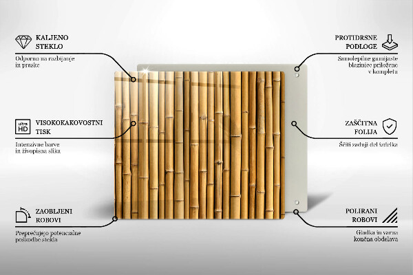 Sklo za varnou desku Přírodní boho bambus