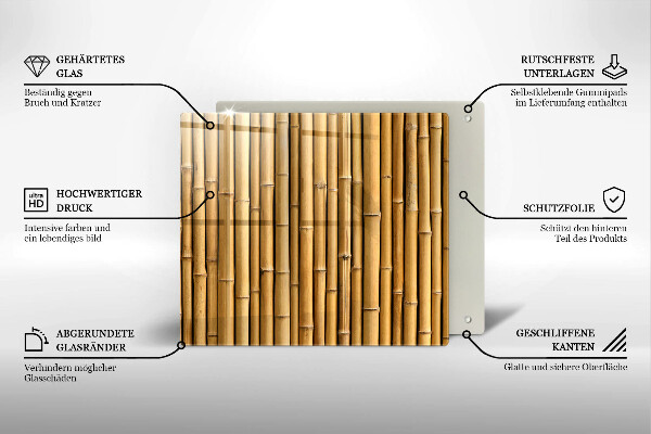 Sklo za varnou desku Přírodní boho bambus