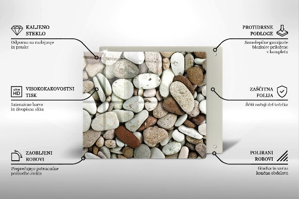 Sklo za varnou desku Malé kameny pozadí