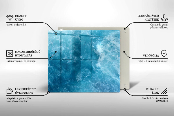 Sklo za varnou desku Modrá voda