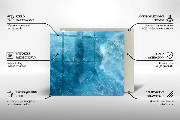 Sklo za varnou desku Modrá voda