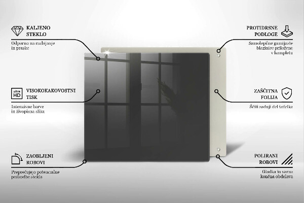 Sklo za varnou desku Šedá barva