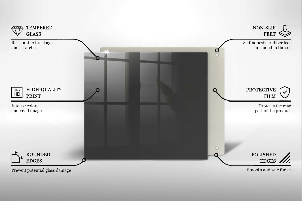 Sklo za varnou desku Šedá barva