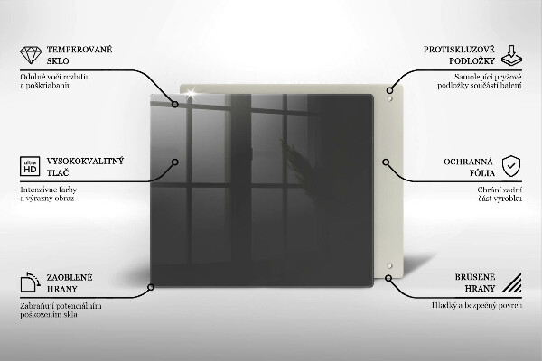 Sklo za varnou desku Šedá barva