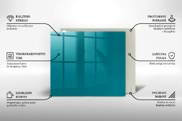 Sklo za varnou desku Tyrkysový