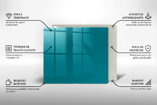 Sklo za varnou desku Tyrkysový