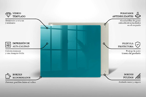 Sklo za varnou desku Tyrkysový