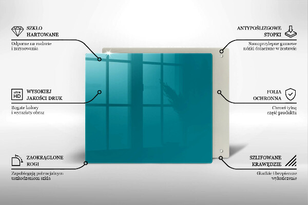 Sklo za varnou desku Tyrkysový