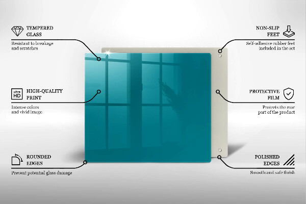 Sklo za varnou desku Tyrkysový