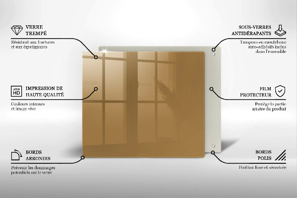 Sklo za varnou desku Barva béžová