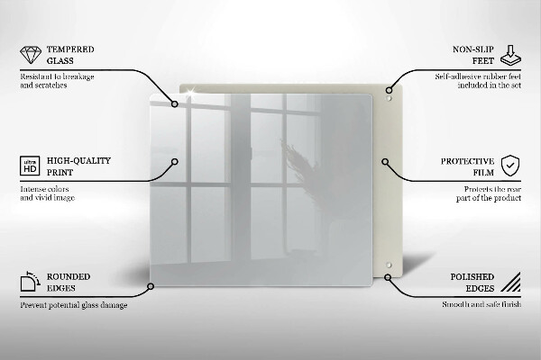 Sklo za varnou desku Šedá barva