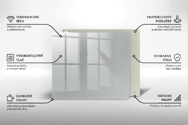 Sklo za varnou desku Šedá barva