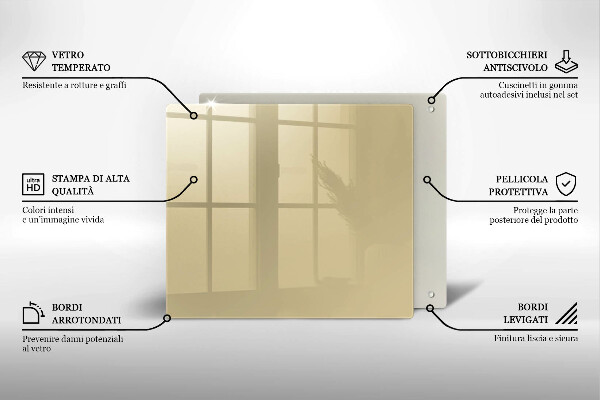 Sklo za varnou desku Barva béžová