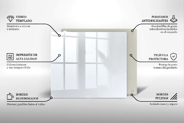 Sklo za varnou desku Bílá barva