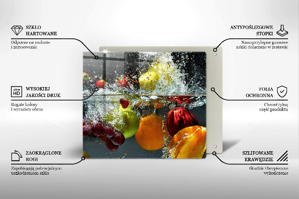 Sklo za varnou desku Šťavnaté ovoce ve vodě