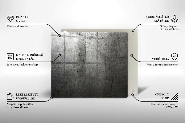 Sklo za varnou desku Kovová textura